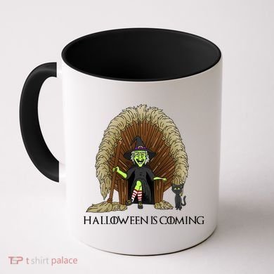 Halloween Is Coming Witch Brooms Throne Coffee Mug