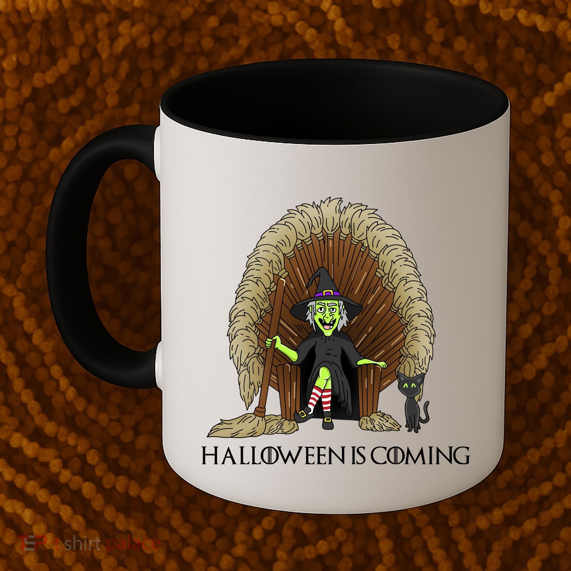 Halloween Is Coming Witch Brooms Throne Coffee Mug