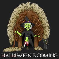 Halloween Is Coming Witch Brooms Throne Beanie thumb 2