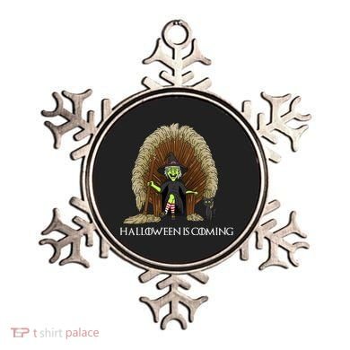 Halloween Is Coming Witch Brooms Throne Ornament