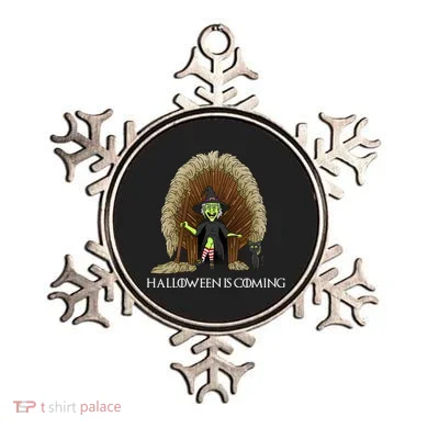 Halloween Is Coming Witch Brooms Throne Ornament