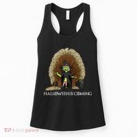 Halloween Is Coming Witch Brooms Throne Women's Tank Top thumb 0