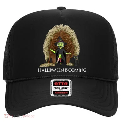 Halloween Is Coming Witch Brooms Throne Hat