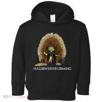 Halloween Is Coming Witch Brooms Throne Toddler Hoodie thumb 0