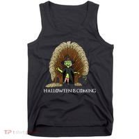 Halloween Is Coming Witch Brooms Throne Tank Top thumb 0
