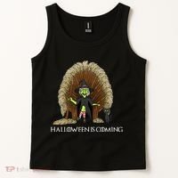 Halloween Is Coming Witch Brooms Throne Tank Top thumb 2