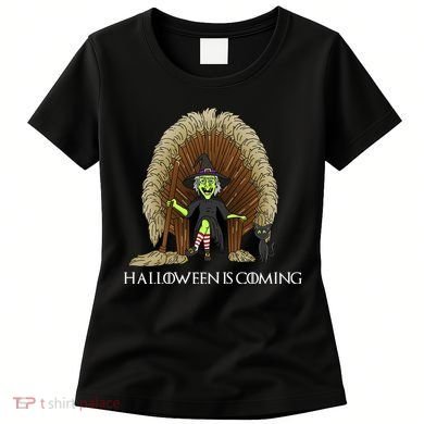 Halloween Is Coming Witch Brooms Throne Women's T-Shirt