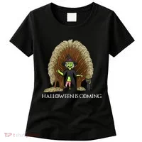 Halloween Is Coming Witch Brooms Throne Women's T-Shirt thumb 0