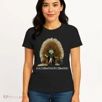 Halloween Is Coming Witch Brooms Throne Women's T-Shirt thumb 4