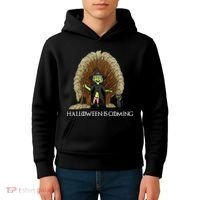 Halloween Is Coming Witch Brooms Throne Kids Hoodie thumb 4
