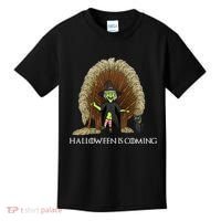 Halloween Is Coming Witch Brooms Throne Kids T-Shirt thumb 0