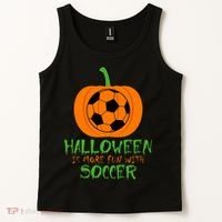 Halloween Is More Fun With Soccer Tank Top thumb 2