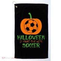 Halloween Is More Fun With Soccer Golf Towel thumb 0