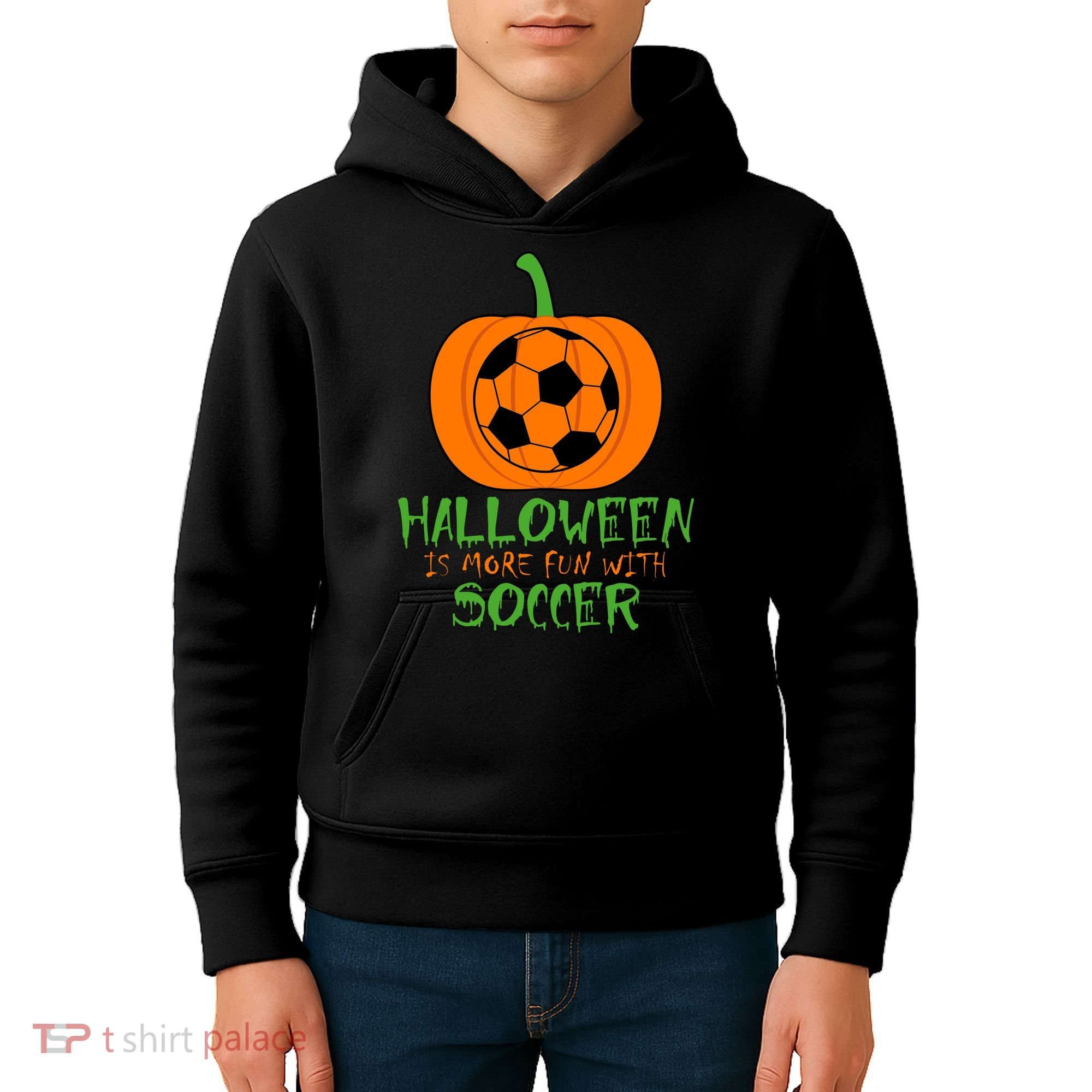 Halloween Is More Fun With Soccer Kids Hoodie