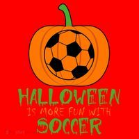 Halloween Is More Fun With Soccer Santa Hat thumb 1