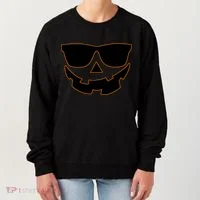 Halloween Jack-O- Lantern With Shades Women's Sweatshirt thumb 0
