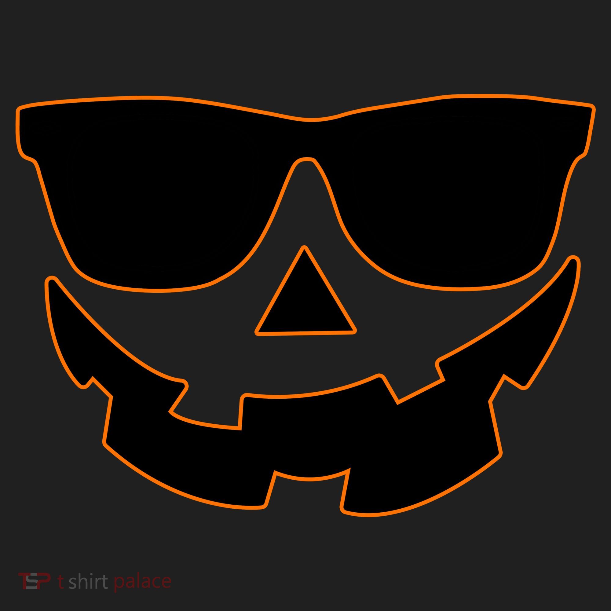Halloween Jack-O- Lantern With Shades Women's Sweatshirt