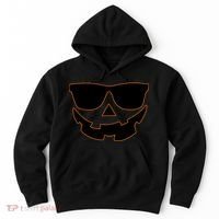 Halloween Jack-O- Lantern With Shades Hoodie thumb 0