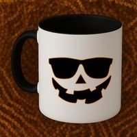 Halloween Jack-O- Lantern With Shades Coffee Mug thumb 2