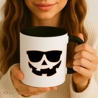 Halloween Jack-O- Lantern With Shades Coffee Mug thumb 3