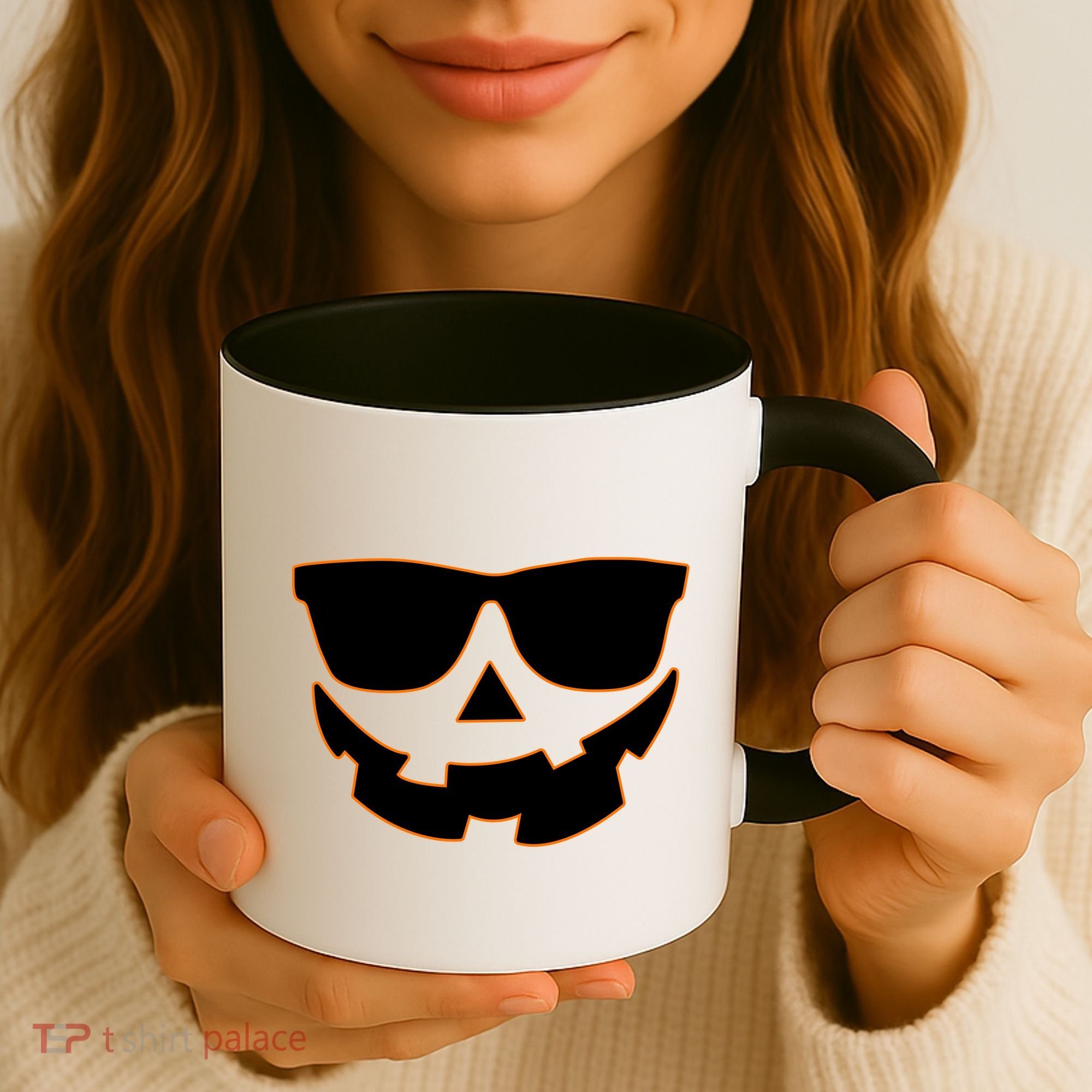 Halloween Jack-O- Lantern With Shades Coffee Mug
