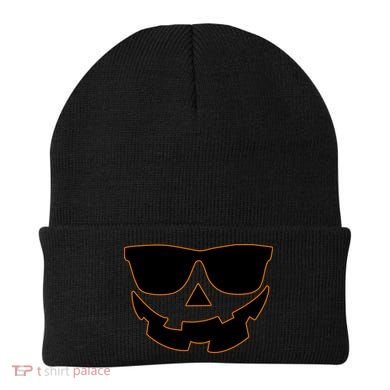 Halloween Jack-O- Lantern With Shades Beanie