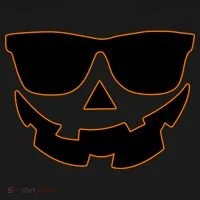Halloween Jack-O- Lantern With Shades Women's Hoodie thumb 2