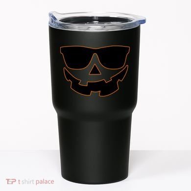 Halloween Jack-O- Lantern With Shades Tumbler