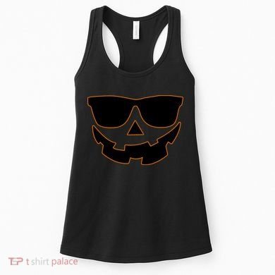 Halloween Jack-O- Lantern With Shades Women's Tank Top