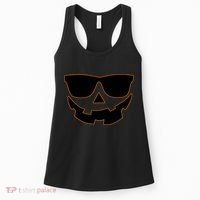 Halloween Jack-O- Lantern With Shades Women's Tank Top thumb 0