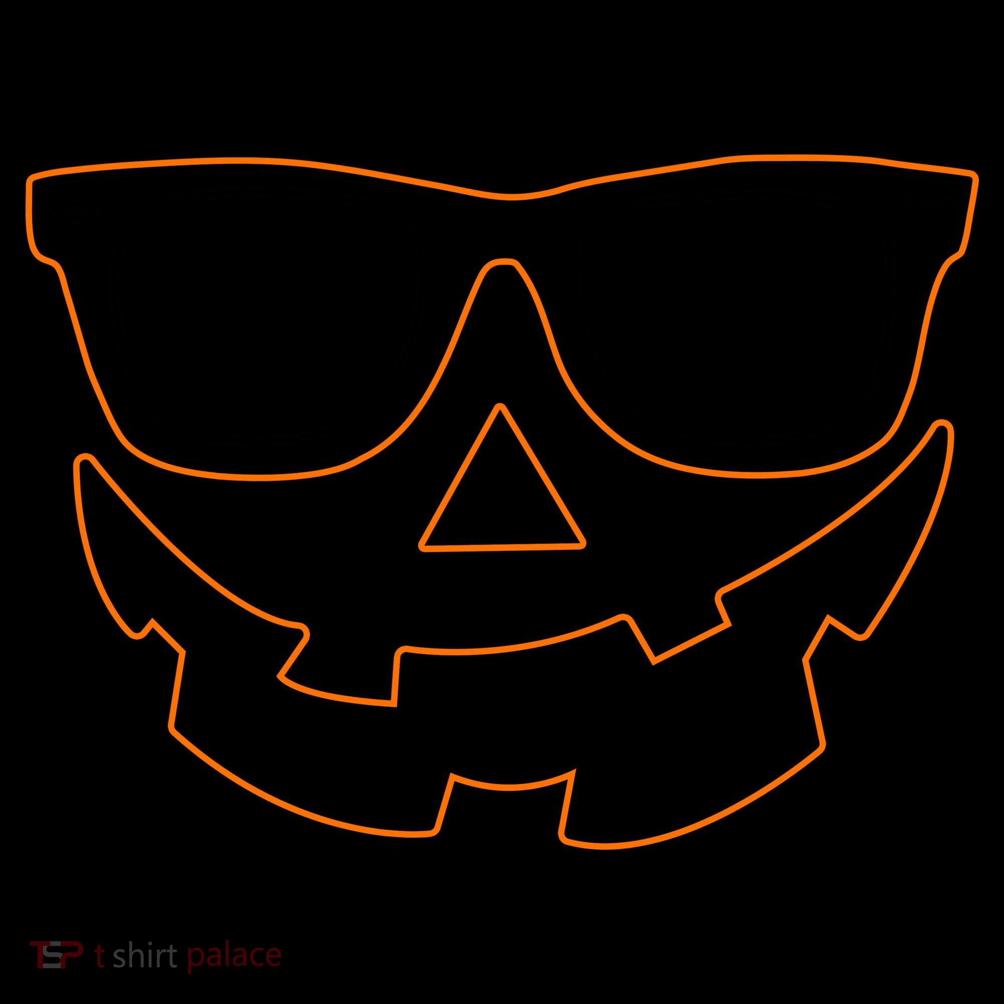 Halloween Jack-O- Lantern With Shades Toddler Hoodie