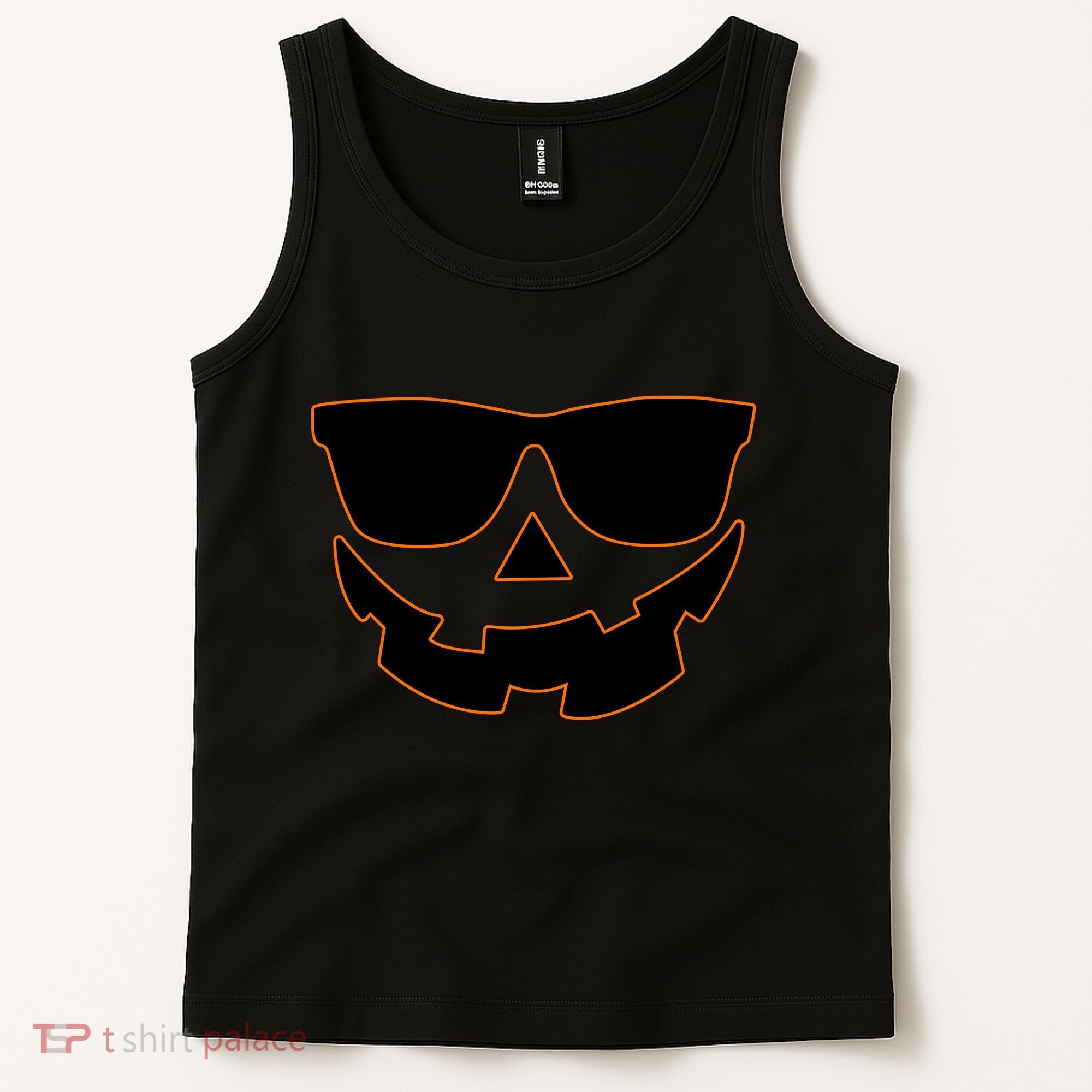 Halloween Jack-O- Lantern With Shades Tank Top