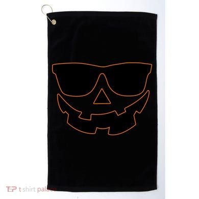 Halloween Jack-O- Lantern With Shades Golf Towel
