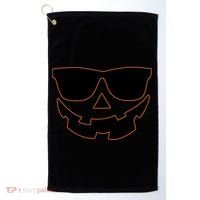 Halloween Jack-O- Lantern With Shades Golf Towel thumb 0