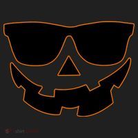 Halloween Jack-O- Lantern With Shades Golf Towel thumb 3