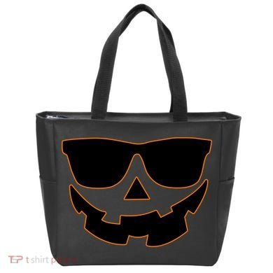 Halloween Jack-O- Lantern With Shades Tote Bag