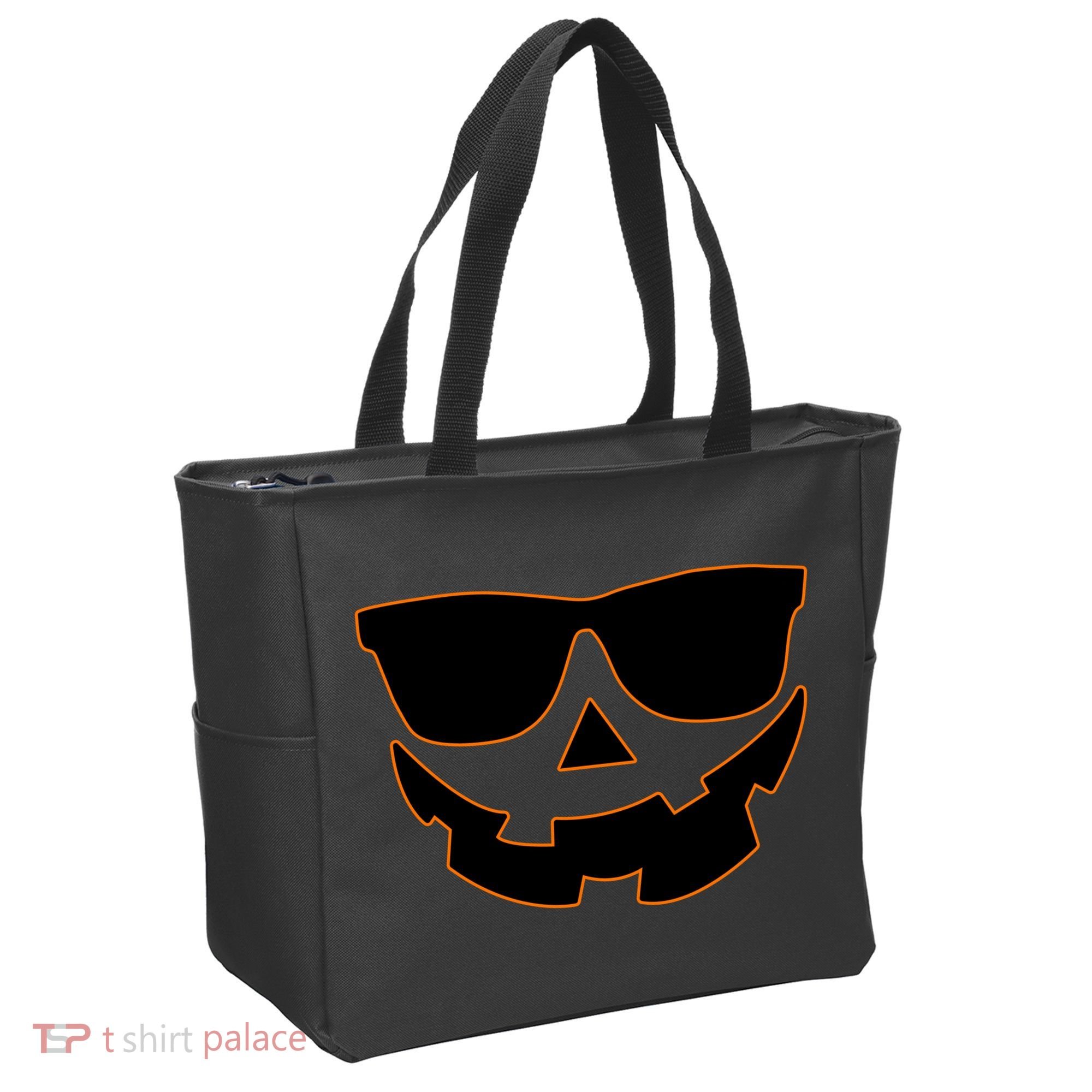 Halloween Jack-O- Lantern With Shades Tote Bag