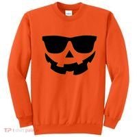 Halloween Jack-O- Lantern With Shades Sweatshirt thumb 0