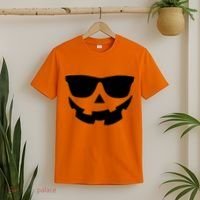 Halloween Jack-O- Lantern With Shades T-Shirt thumb 2