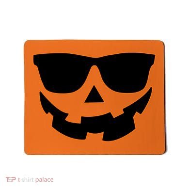 Halloween Jack-O- Lantern With Shades Mousepad