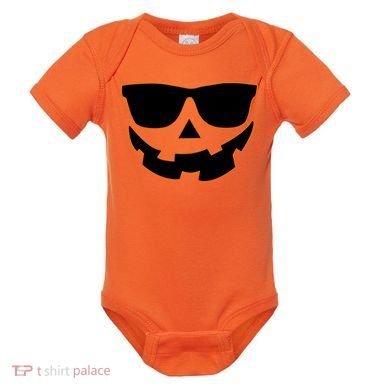Halloween Jack-O- Lantern With Shades Baby Bodysuit