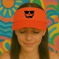 Halloween Jack-O- Lantern With Shades Visor thumb 2