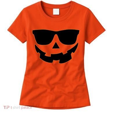 Halloween Jack-O- Lantern With Shades Women's T-Shirt