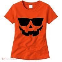 Halloween Jack-O- Lantern With Shades Women's T-Shirt thumb 0