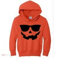 Halloween Jack-O- Lantern With Shades Kids Hoodie thumb 0