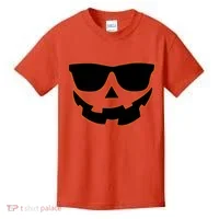 Halloween Jack-O- Lantern With Shades Kids T-Shirt thumb 0