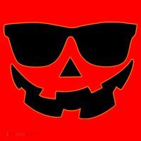 Halloween Jack-O- Lantern With Shades Santa Hat thumb 1