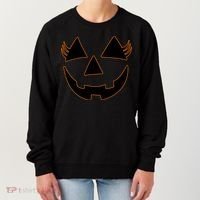 Halloween Jack-O-Lantern With Lashes Women's Sweatshirt thumb 0