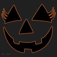Halloween Jack-O-Lantern With Lashes Women's Sweatshirt thumb 2