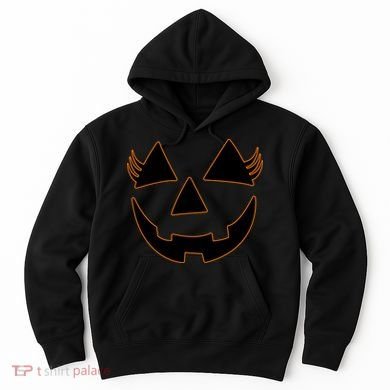 Halloween Jack-O-Lantern With Lashes Hoodie